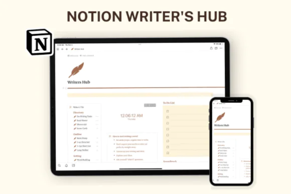 Notion Writers Hub, Notion Template