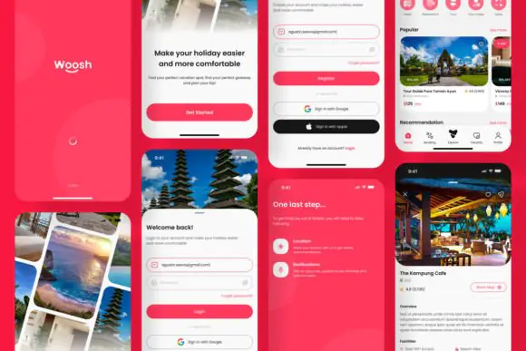 Travel Booking App Mobile UI KIT