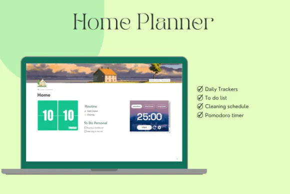 Aesthetic Home & Business Notion Planner