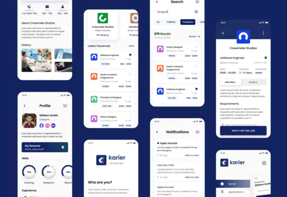 Karier - Job Portal IOS App Design UI