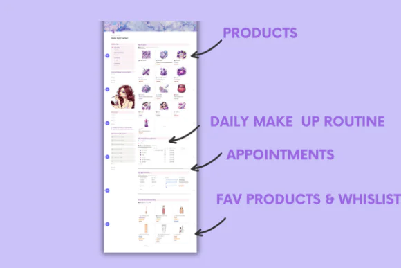 Make Up Tracker Notion Template