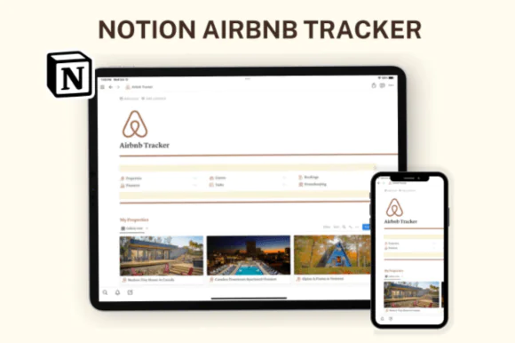 Notion Airbnb Tracker, Notion Template