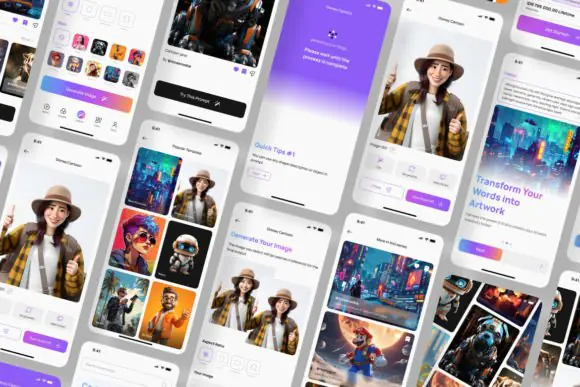 Ai Image Generator App Mobile UI KIT