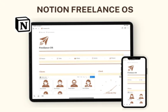 Notion Freelance OS, Notion Template