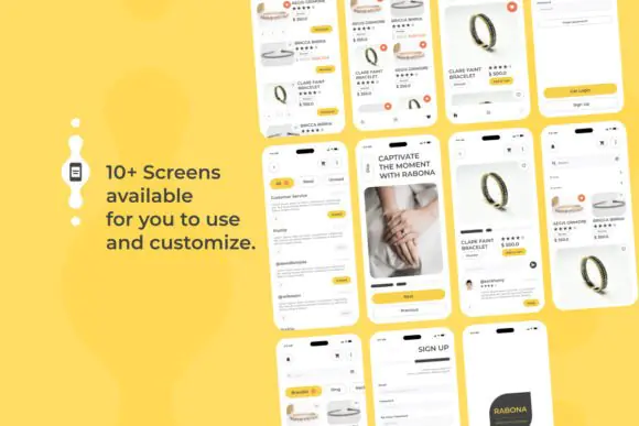 Rabona - Jewelry StoreMobile App UI KIT