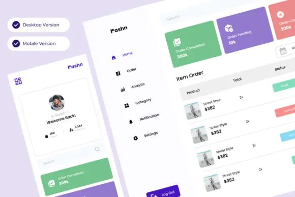 Fashn - Dashboard Fashion E-commerce V2 UI KIT