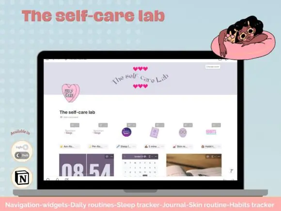 The Self -care Lab Notion Template