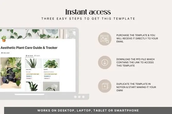 Notion Template Plant Care Guide Tracker