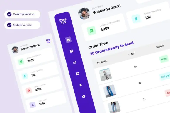 Fashn - Dashboard Fashion E-commerce UI KIT