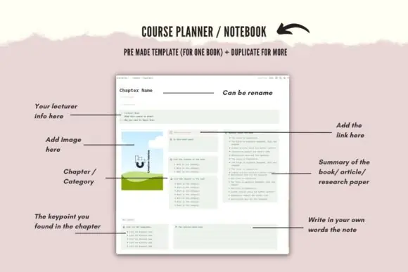 Notion Template Academic Student Planner