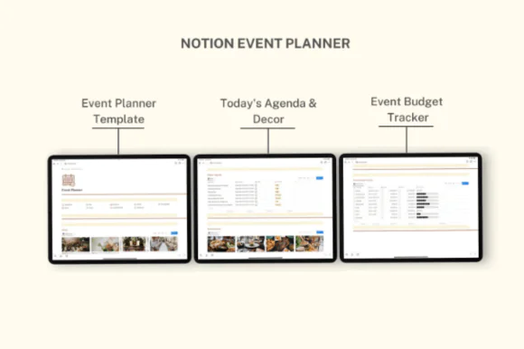 Notion Event Planner, Notion Template