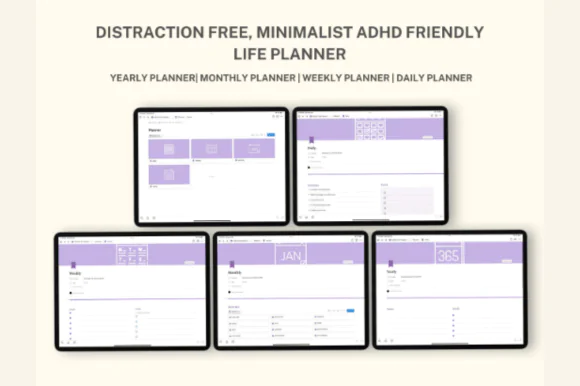 Notion Template ADHD, Life Planner