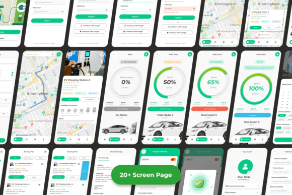 EV Charging Application Mobile UI KIT