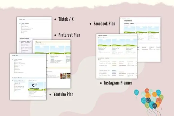 Notion Template Social Media Planner