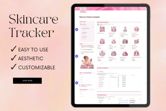 Skincare Tracker Notion Template