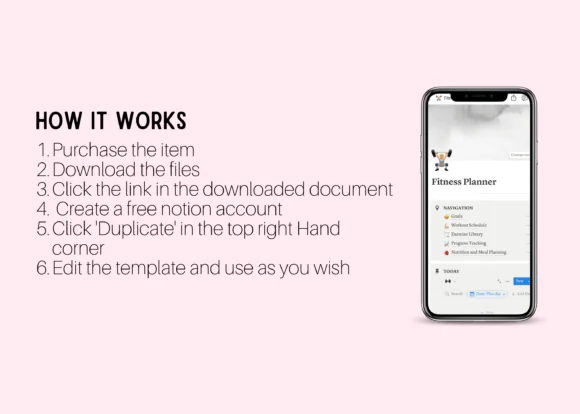 Notion Fitness Planner Template