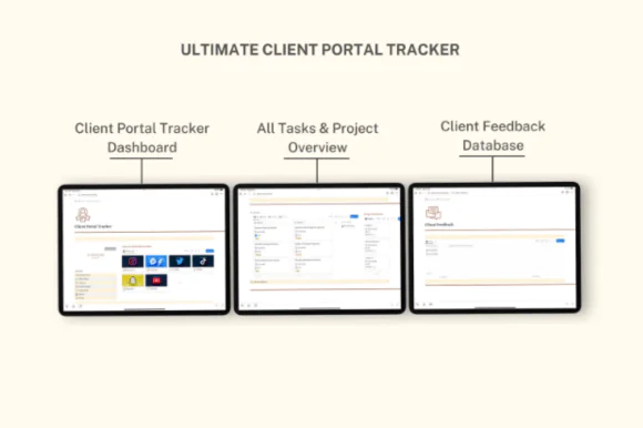 Notion Client Portal, Notion Template