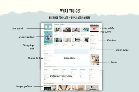 Notion Template Cleaning Household Plan