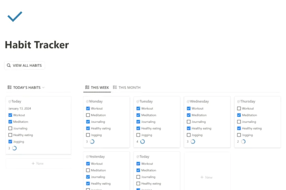 Habit Tracker Notion Template 2