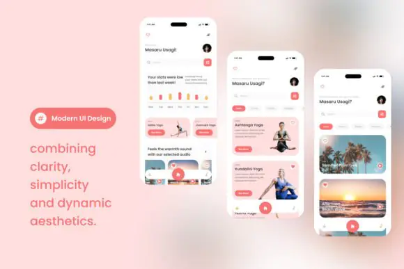 InnerCalm - Yoga & Meditation Mobile App UI KIT